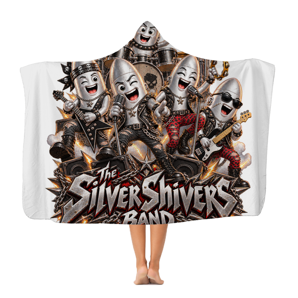 The Silver Shivers Band Premium Adult Hooded Blanket