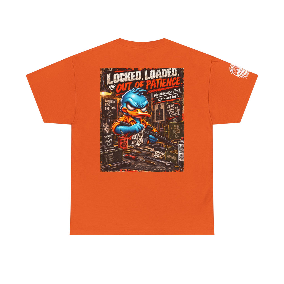 Locked, Loaded, and Out of Patience Back Graphic Tee