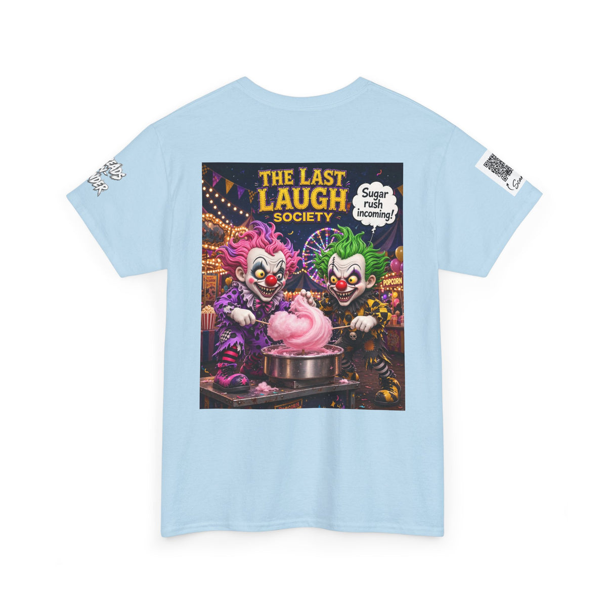 The Last Laugh Society Tee #134 — Carnival Clown Horror Graphic T-Shirt
