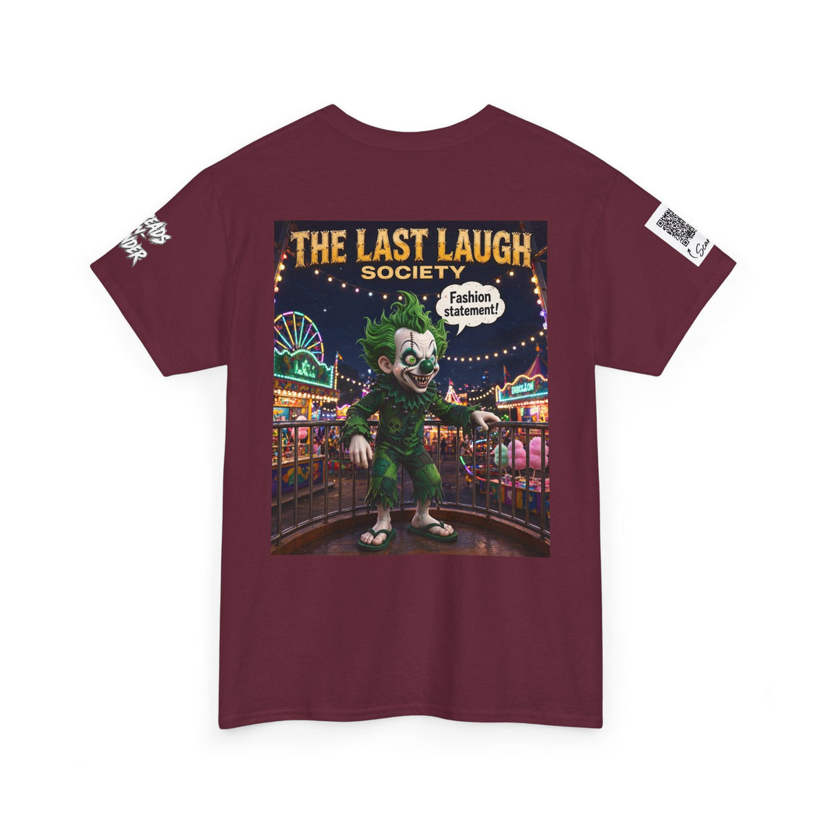The Last Laugh Society Tee #141 — Carnival Clown Horror Graphic T-Shirt