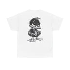 Monochrome Rebel Duck Character Back Graphic Tee