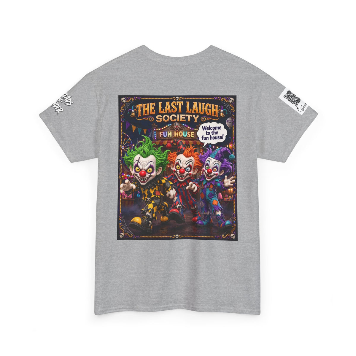 Copy of The Last Laugh Society Tee #115 — Carnival Clown Horror Graphic T-Shirt