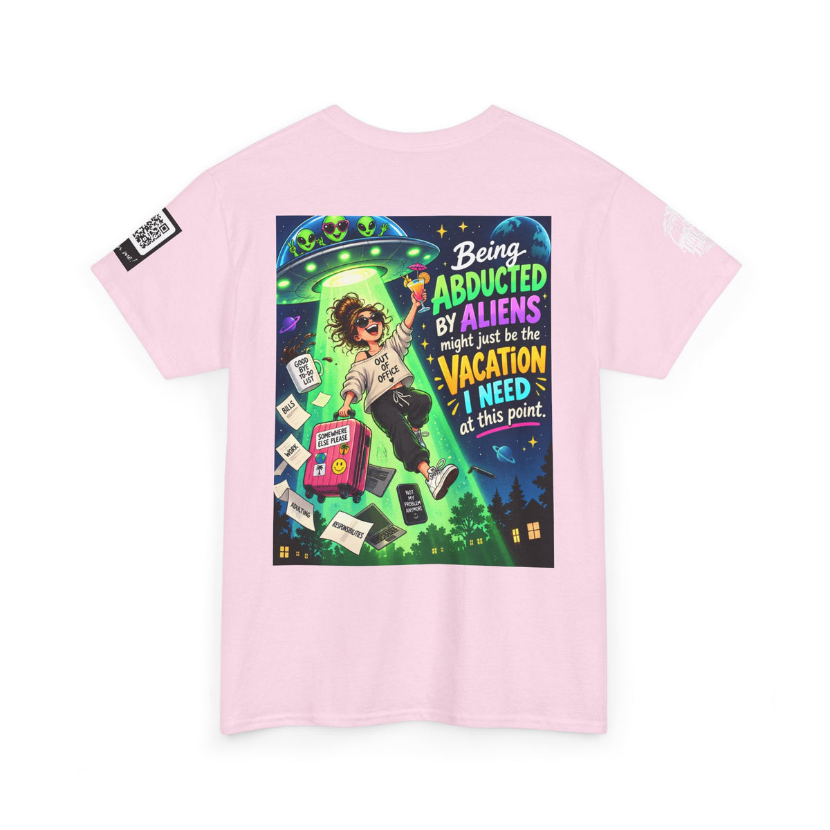 Alien Abduction Vacation — Out of Office Back Graphic Tee