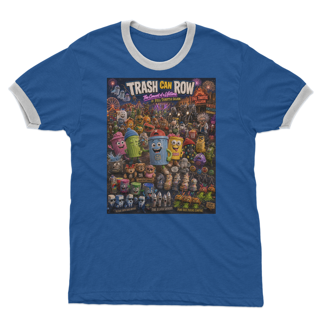 Trash Can Row: Concert for a Lifetime – Adult Ringer T-Shirt
