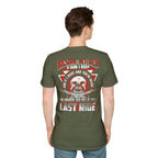 T-Shirt — "Beside My Bed a Gun I Keep" Skull Graphic