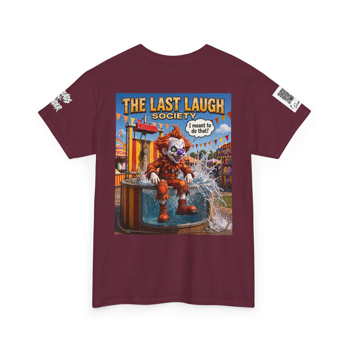 The Last Laugh Society Tee #166 — Carnival Clown Horror Graphic T-Shirt