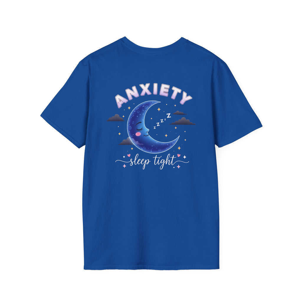 Anxiety Moon T-Shirt — 'Sleep Tight' Cute Moon & Stars Relaxation Tee