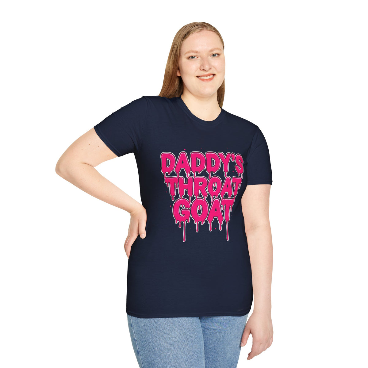 Graphic Tee — "Daddy's Throat" Drip Lettering Shirt