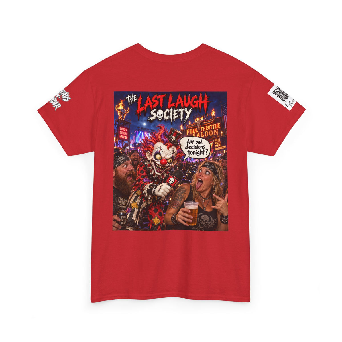 The Last Laugh Society Tee #131 — Carnival Clown Horror Graphic T-Shirt