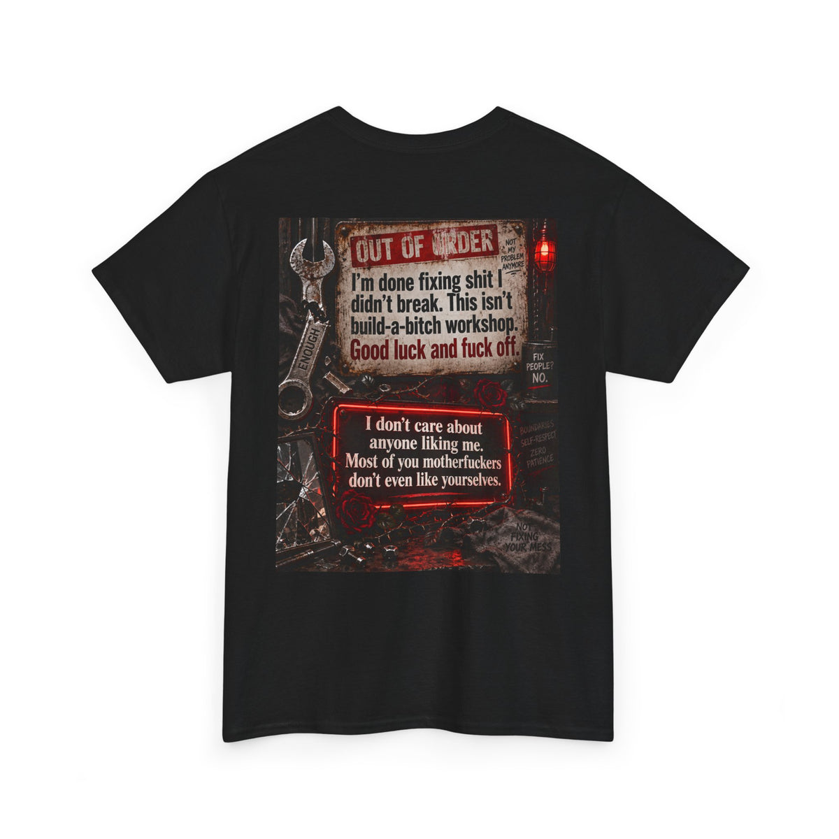 Mechanic Workshop T-Shirt — 'Out of Order' Funny Garage Repair Tee