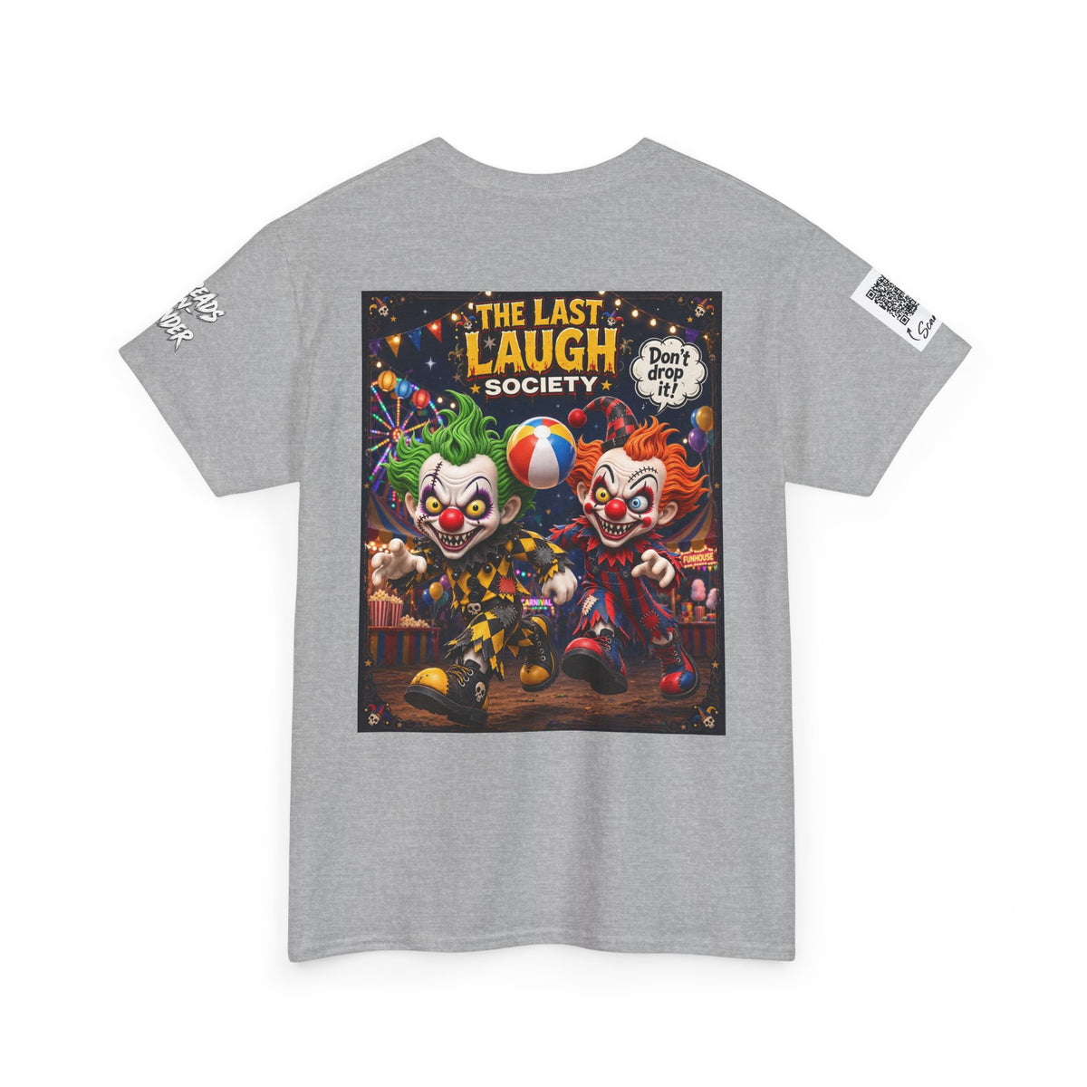 The Last Laugh Society Tee #137 — Carnival Clown Horror Graphic T-Shirt