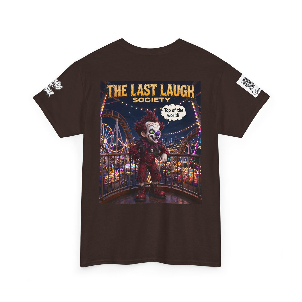 The Last Laugh Society Tee #111 — Carnival Clown Horror Graphic T-Shirt