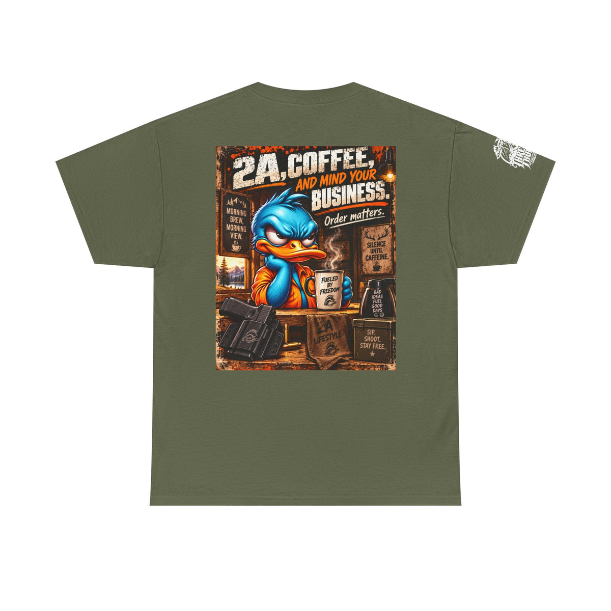 2A, Coffee, and Mind Your Business Back Graphic Tee