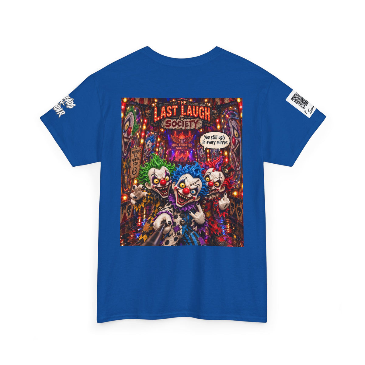 The Last Laugh Society Tee #116 — Carnival Clown Horror Graphic T-Shirt