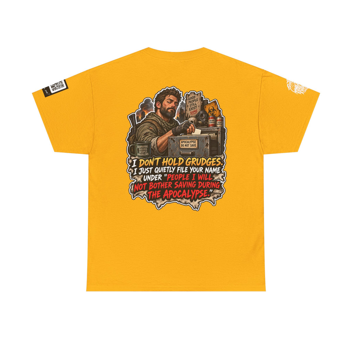 I Don’t Hold Grudges — Apocalypse Survival List Back Graphic Tee