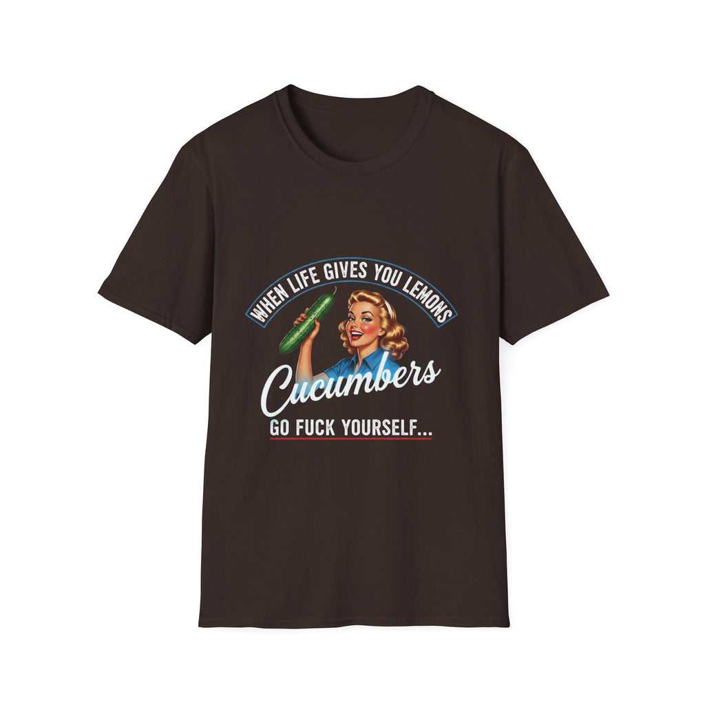 T-Shirt — "When Life Gives You Lemons... Cucumbers" Vintage Retro Graphic Tee