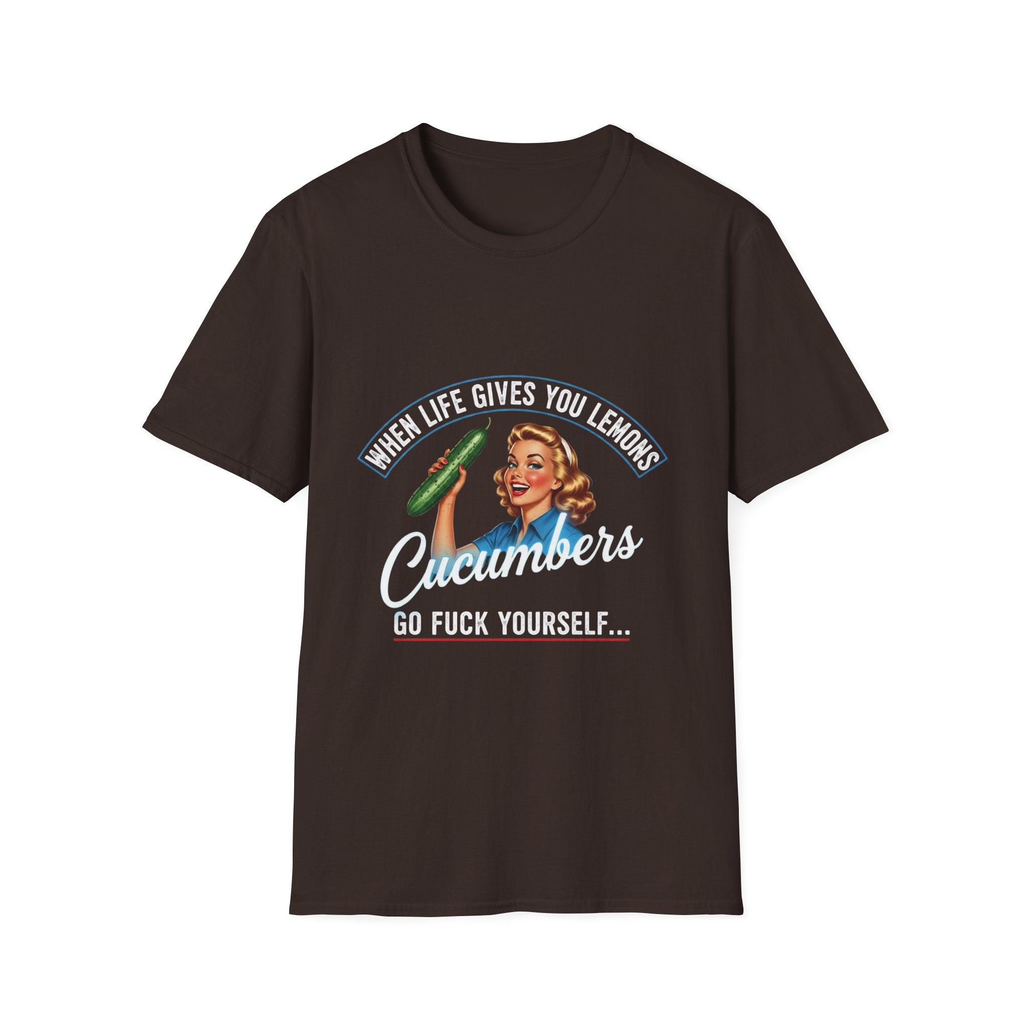 T-Shirt — "When Life Gives You Lemons... Cucumbers" Vintage Retro Graphic Tee