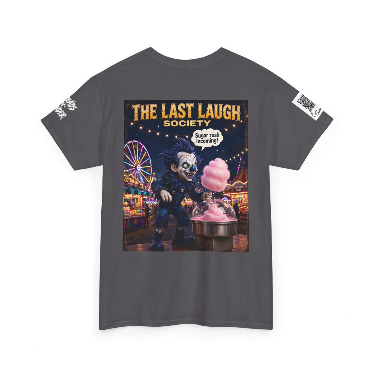The Last Laugh Society Tee #110 — Carnival Clown Horror Graphic T-Shirt