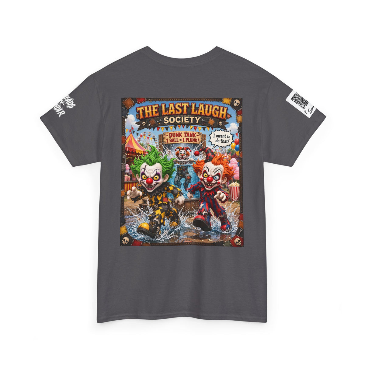 The Last Laugh Society Tee #131 — Carnival Clown Horror Graphic T-Shirt
