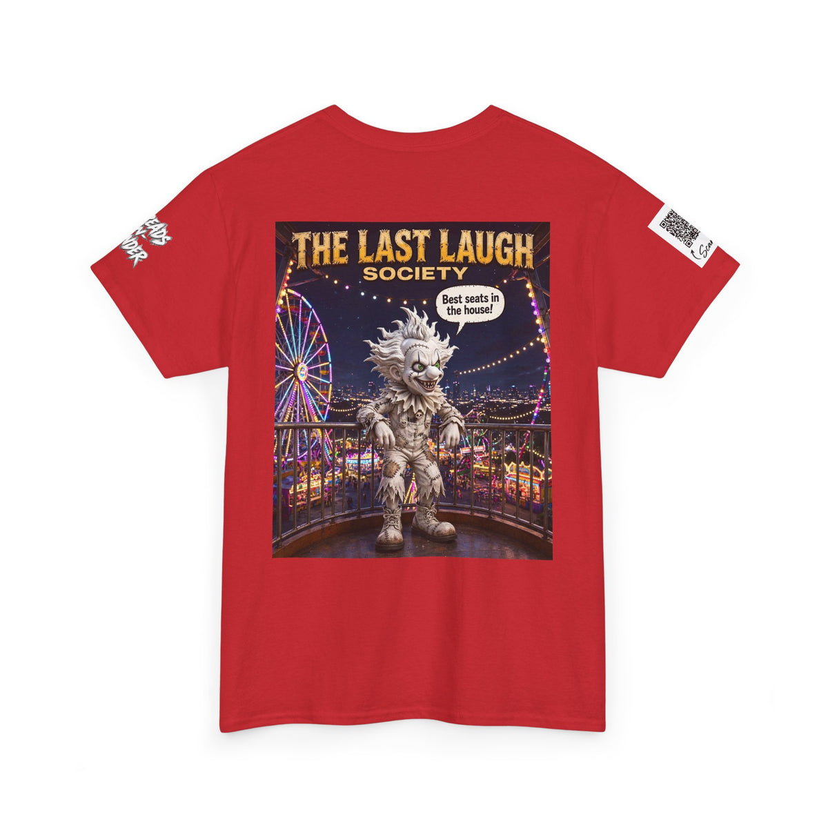 The Last Laugh Society Tee #109 — Carnival Clown Horror Graphic T-Shirt