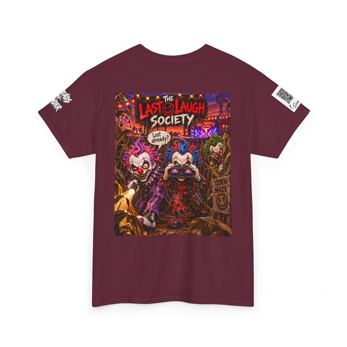 The Last Laugh Society Tee #149 — Carnival Clown Horror Graphic T-Shirt