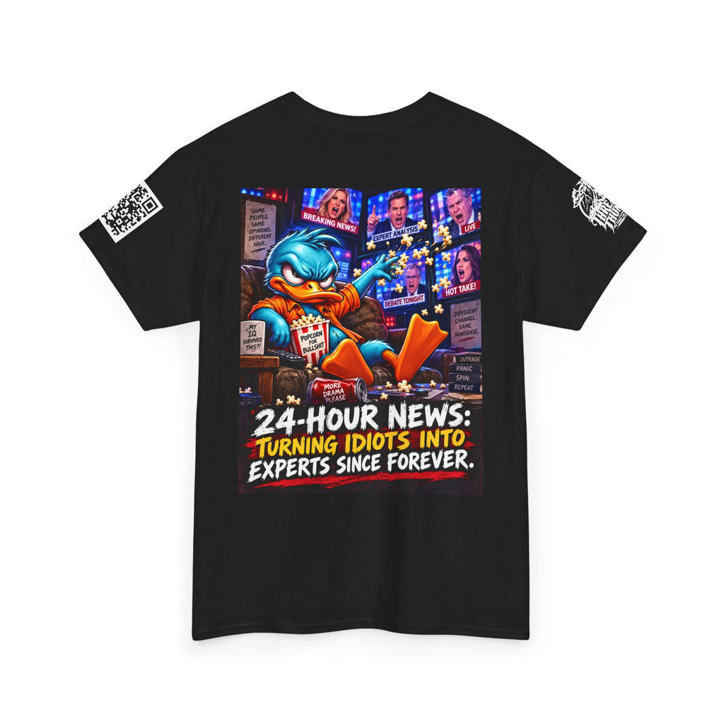 24-Hour News — Turning Idiots Into Experts Back Graphic Tee