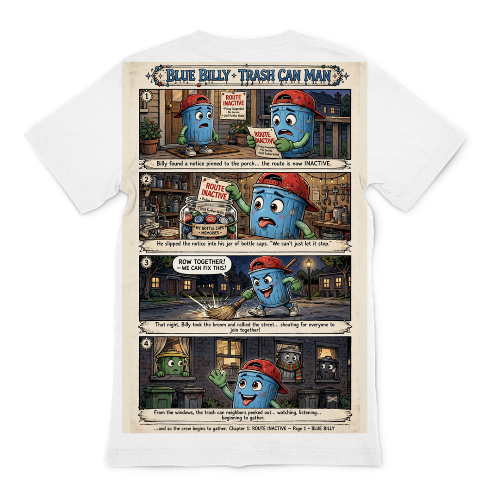 Trash Can Row – Premium Sublimation Adult T-Shirt