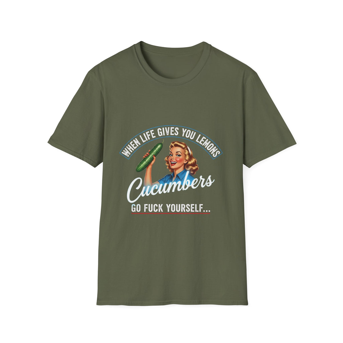 T-Shirt — "When Life Gives You Lemons... Cucumbers" Vintage Retro Graphic Tee
