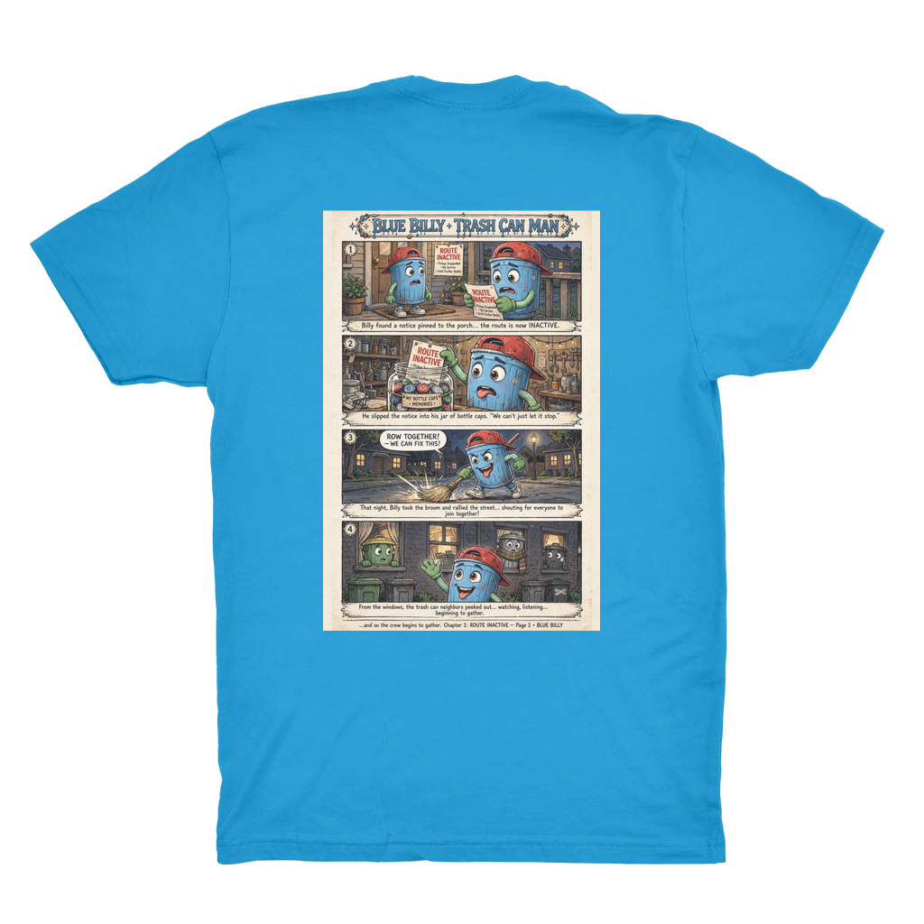 Trash Can Row Organic Adult T-Shirt
