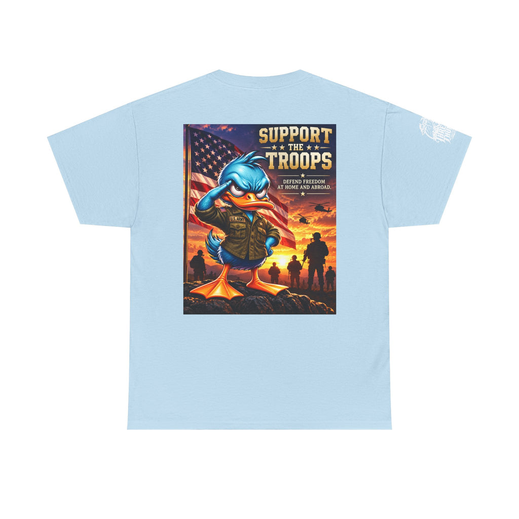 Support the Troops — Defend Freedom at Home and Abroad Back Graphic Tee