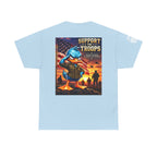 Support the Troops — Defend Freedom at Home and Abroad Back Graphic Tee