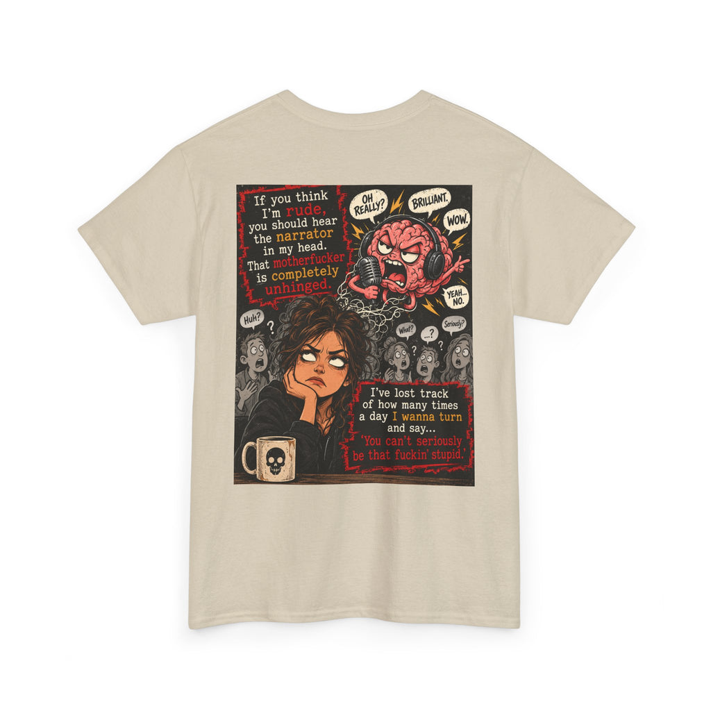 Anxious Brain Comic T‑Shirt — 'If you think I'm rude...' Mental Health Graphic Tee
