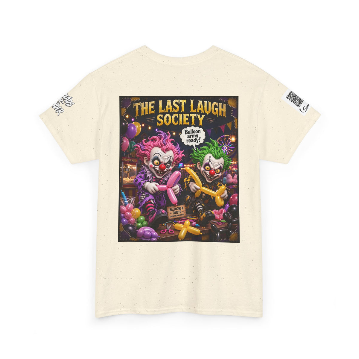 The Last Laugh Society Tee #130 — Carnival Clown Horror Graphic T-Shirt