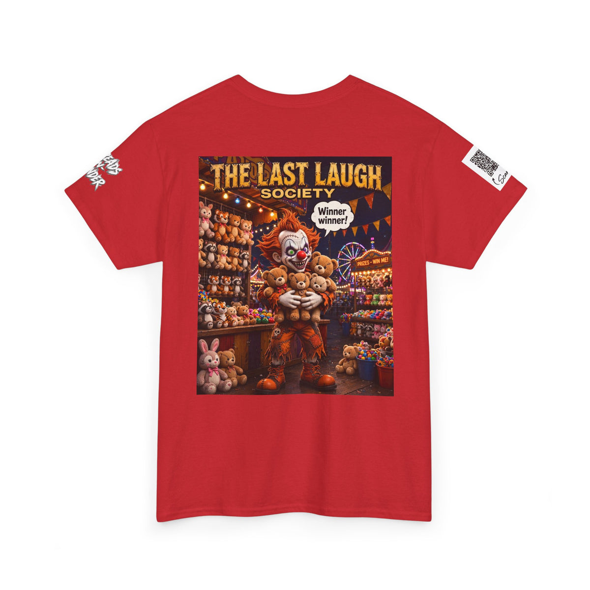 The Last Laugh Society Tee #157 — Carnival Clown Horror Graphic T-Shirt