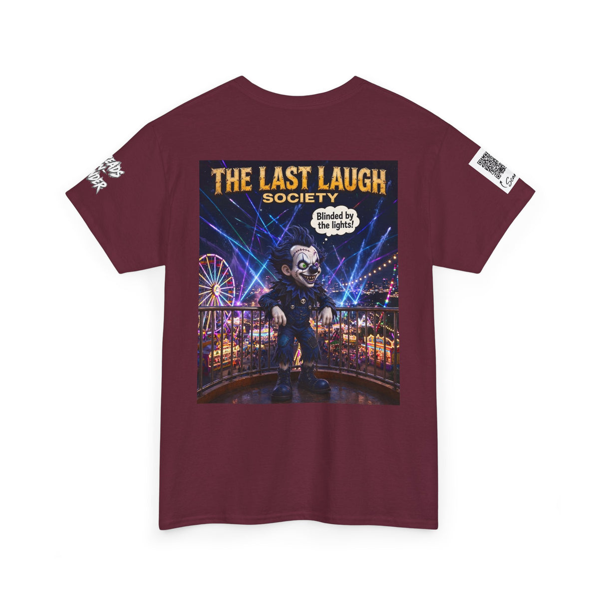 The Last Laugh Society Tee #118 — Carnival Clown Horror Graphic T-Shirt