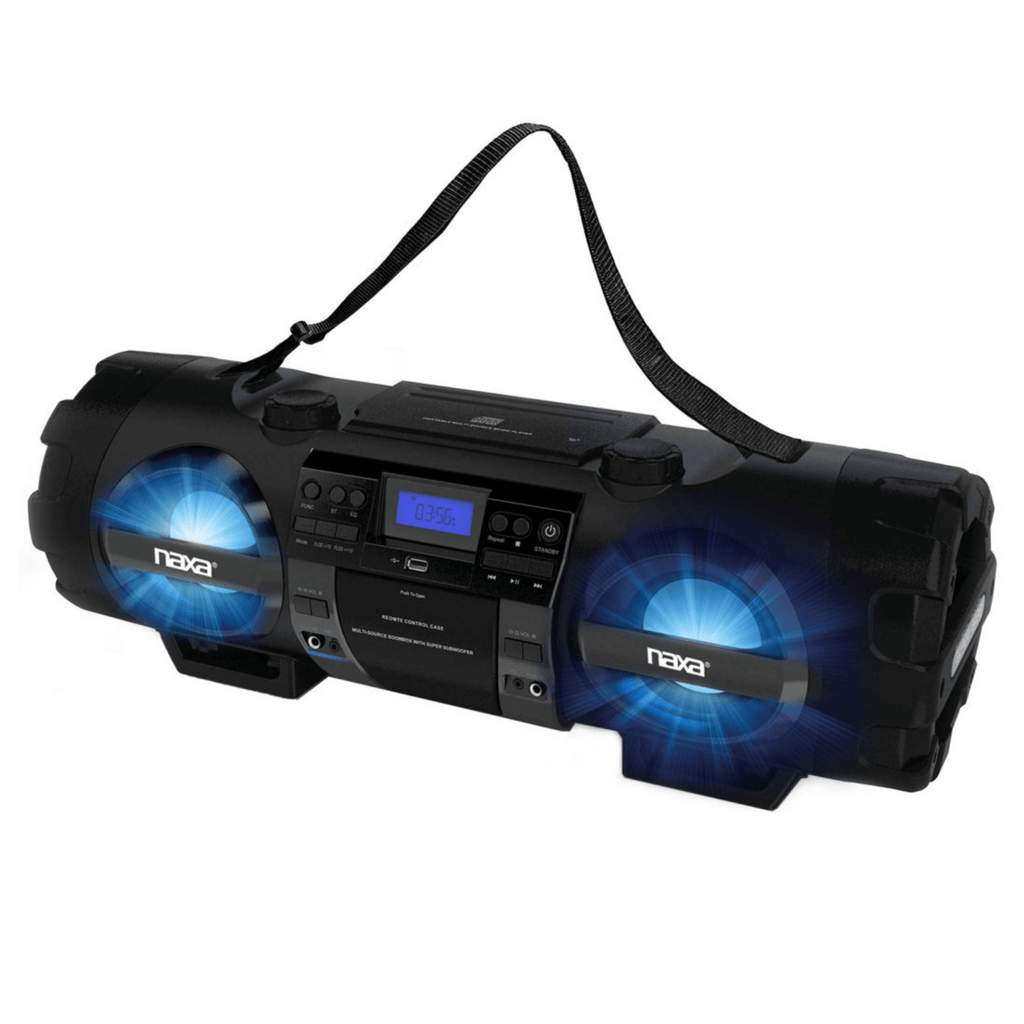 Naxa MP3/CD Bass Reflex Bluetooth Boombox - Refurbished
