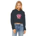 AOC Ladies Cropped Raw Edge Hoodie