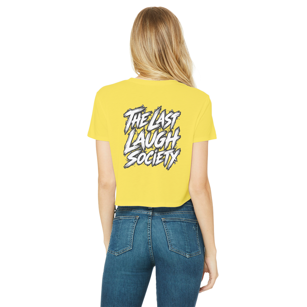 The Last Laugh Society Classic Women's Cropped Raw Edge T-Shirt