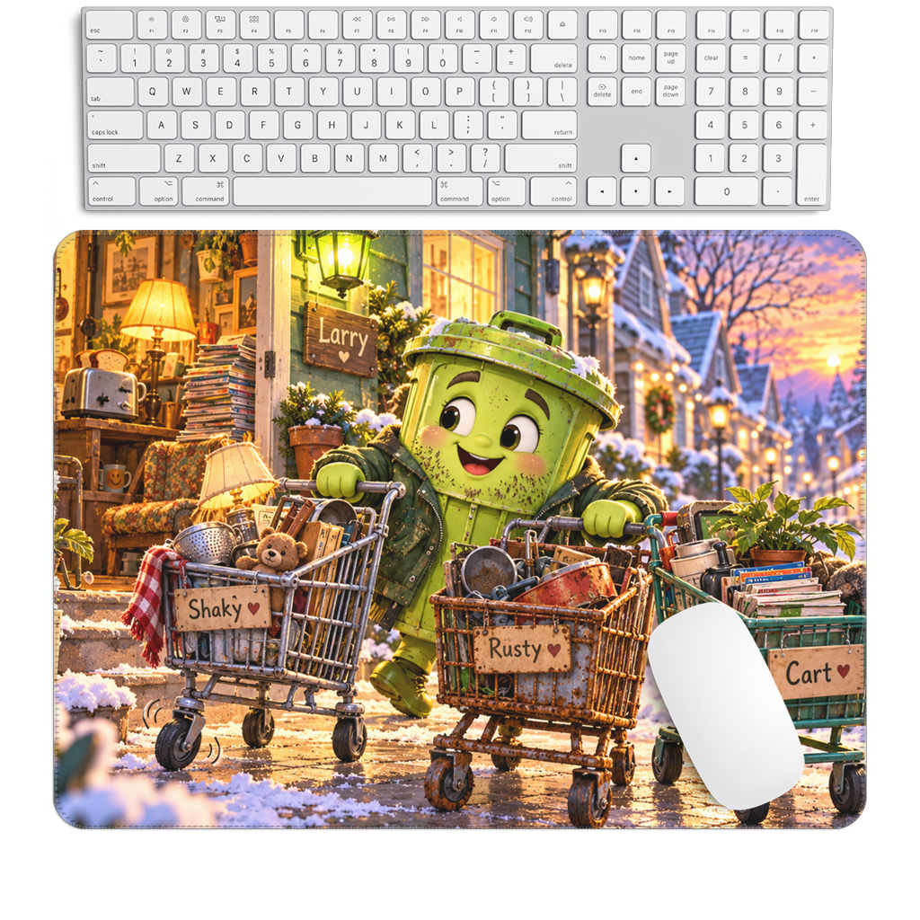 Trash Can Row Large Gaming Pad