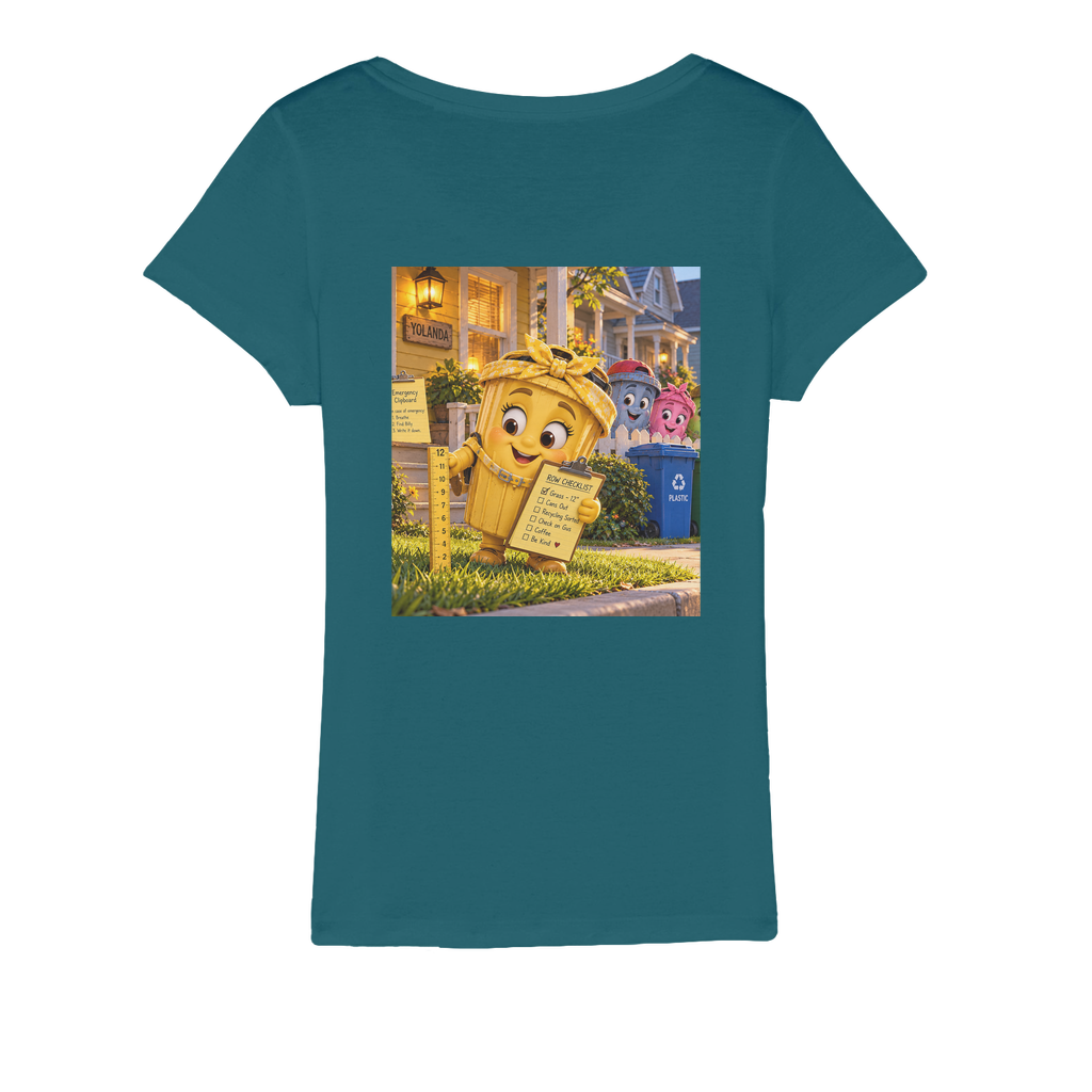 Trash Can Row Organic Jersey Women's T-Shirt