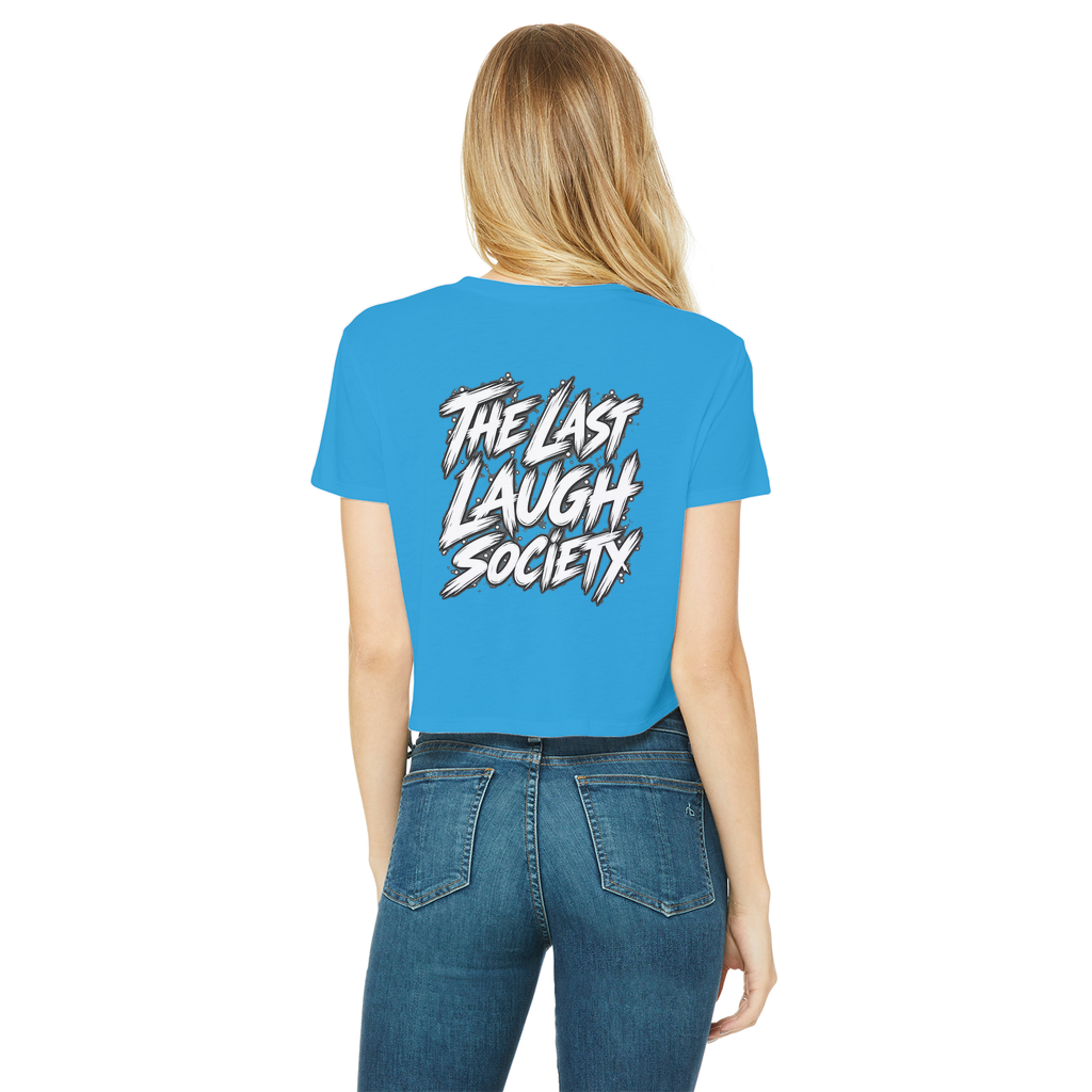 The Last Laugh Society Classic Women's Cropped Raw Edge T-Shirt