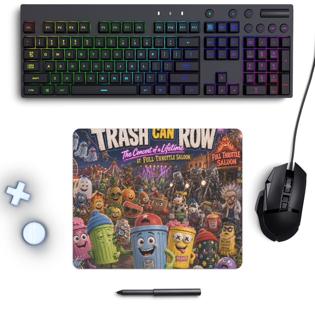Trash Can Row CONCERT FOR A LIFETIME Mouse Pad