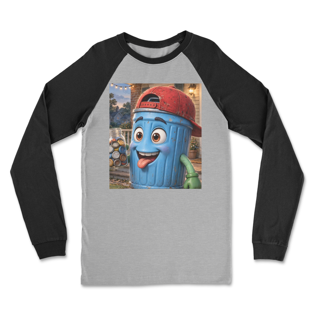 Trash Can Row Classic Raglan Long Sleeve Shirt