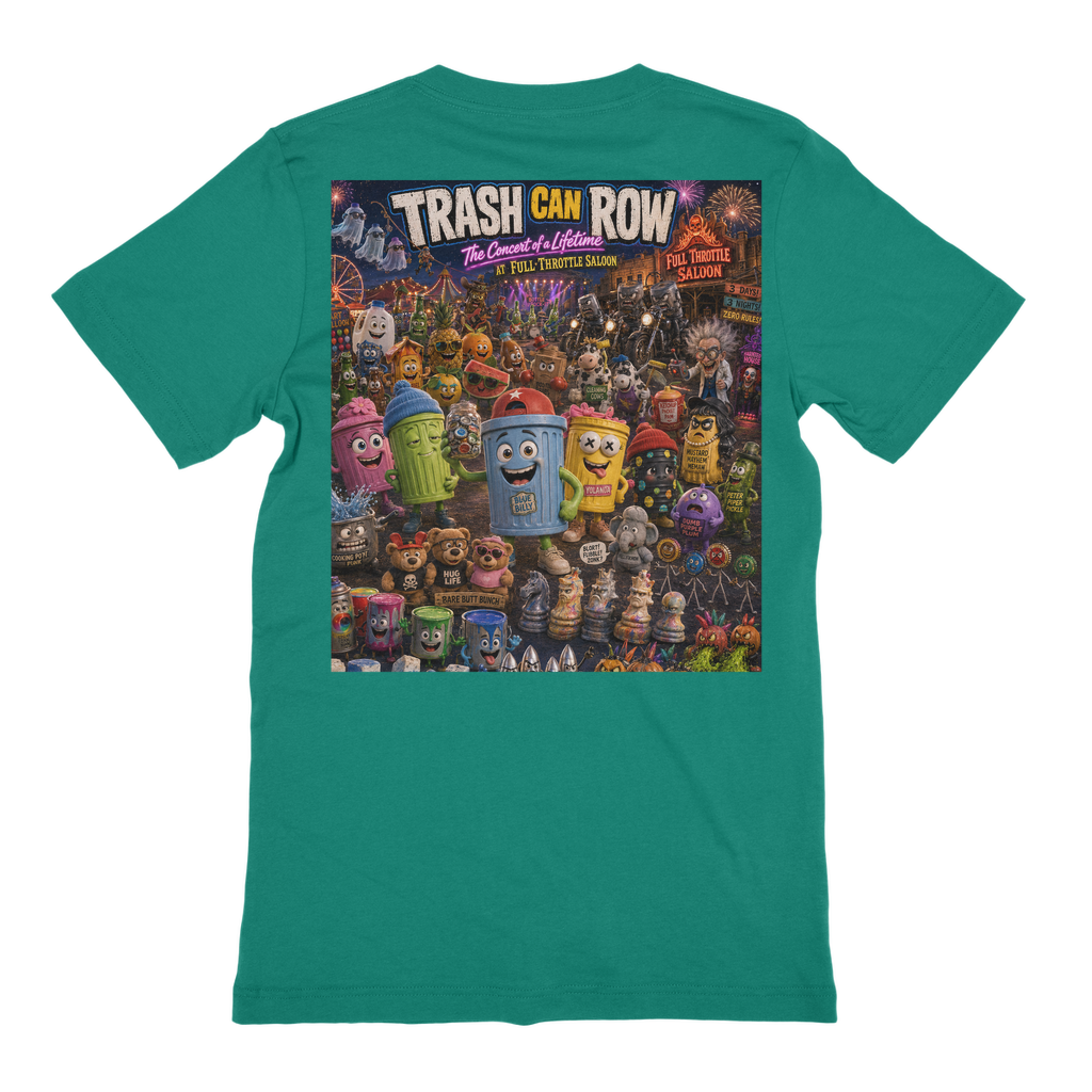 Trash Can Row: Concert for a Lifetime – Premium Jersey Adult T-Shirt
