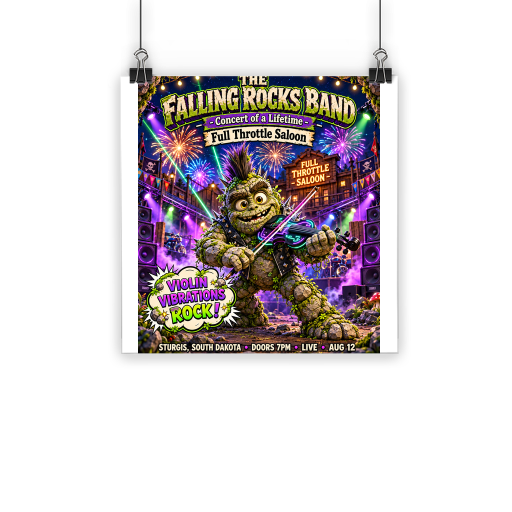 Falling Rocks Collection Classic Poster