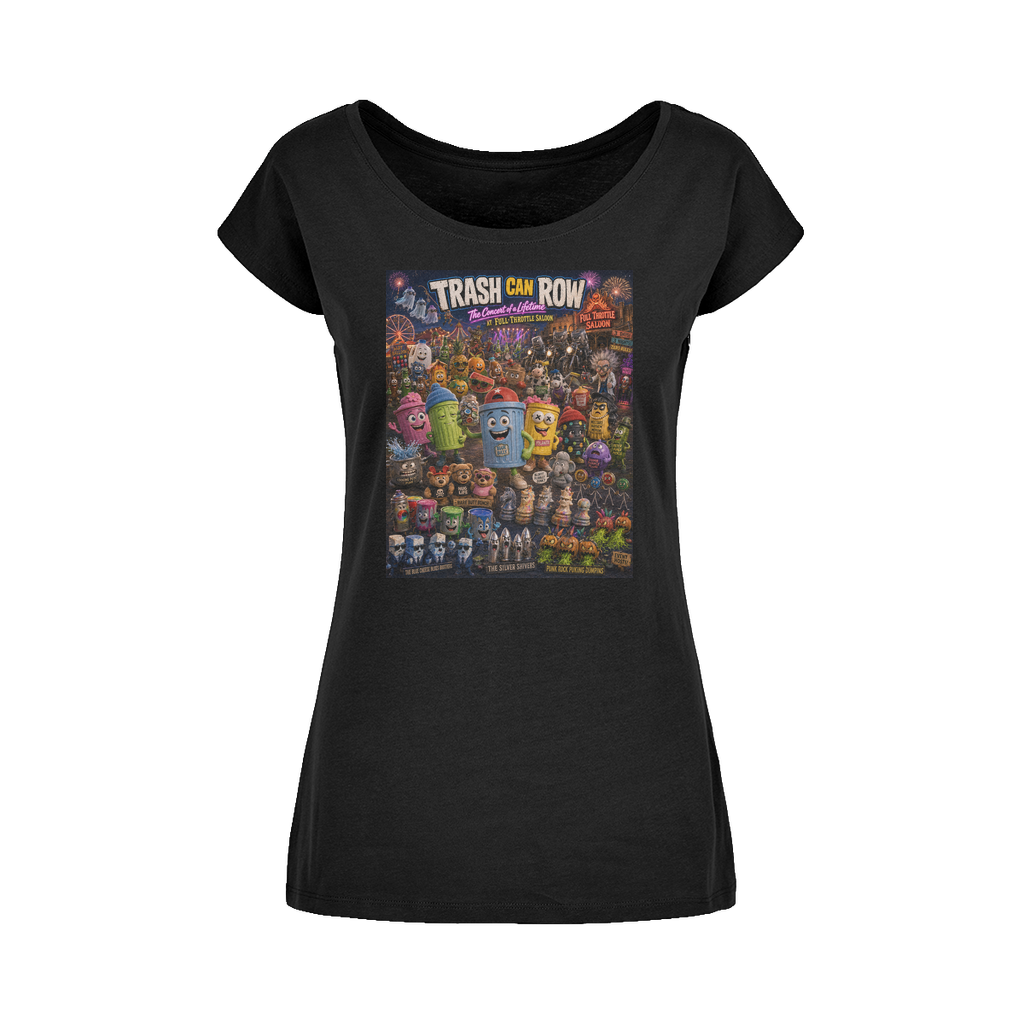 Trash Can Row CONCERT FOR A LIFETIME Wide Neck Women's T-Shirt XS-5XL
