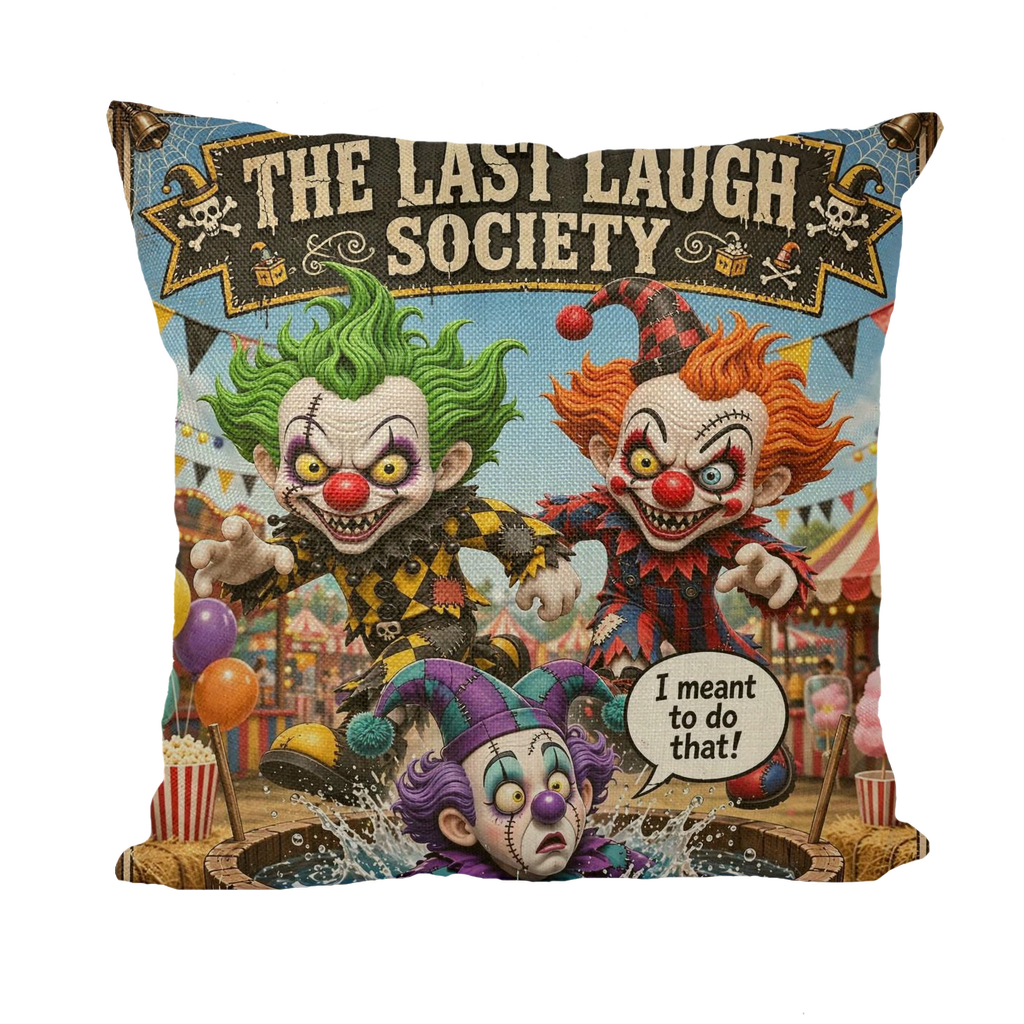 The Last Laugh Society Throw Pillow with Insert