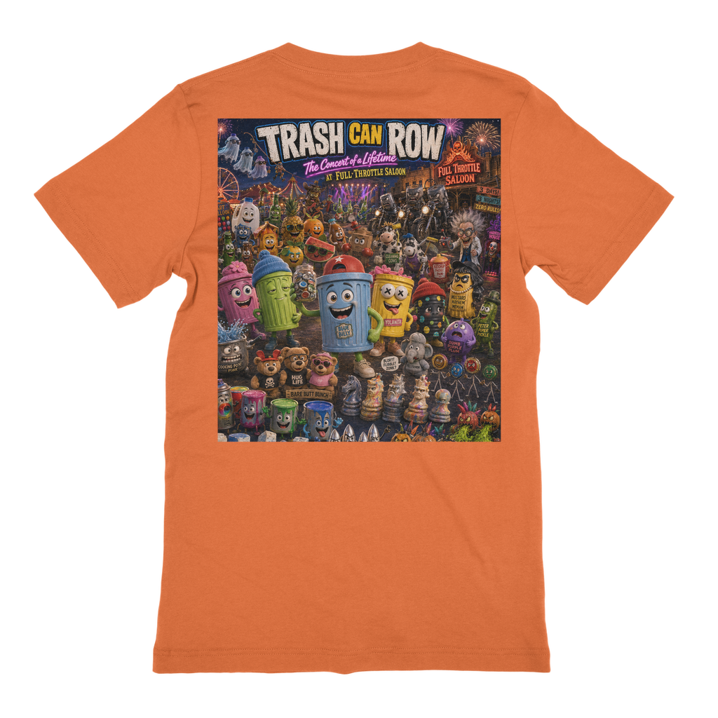 Trash Can Row: Concert for a Lifetime – Premium Jersey Adult T-Shirt