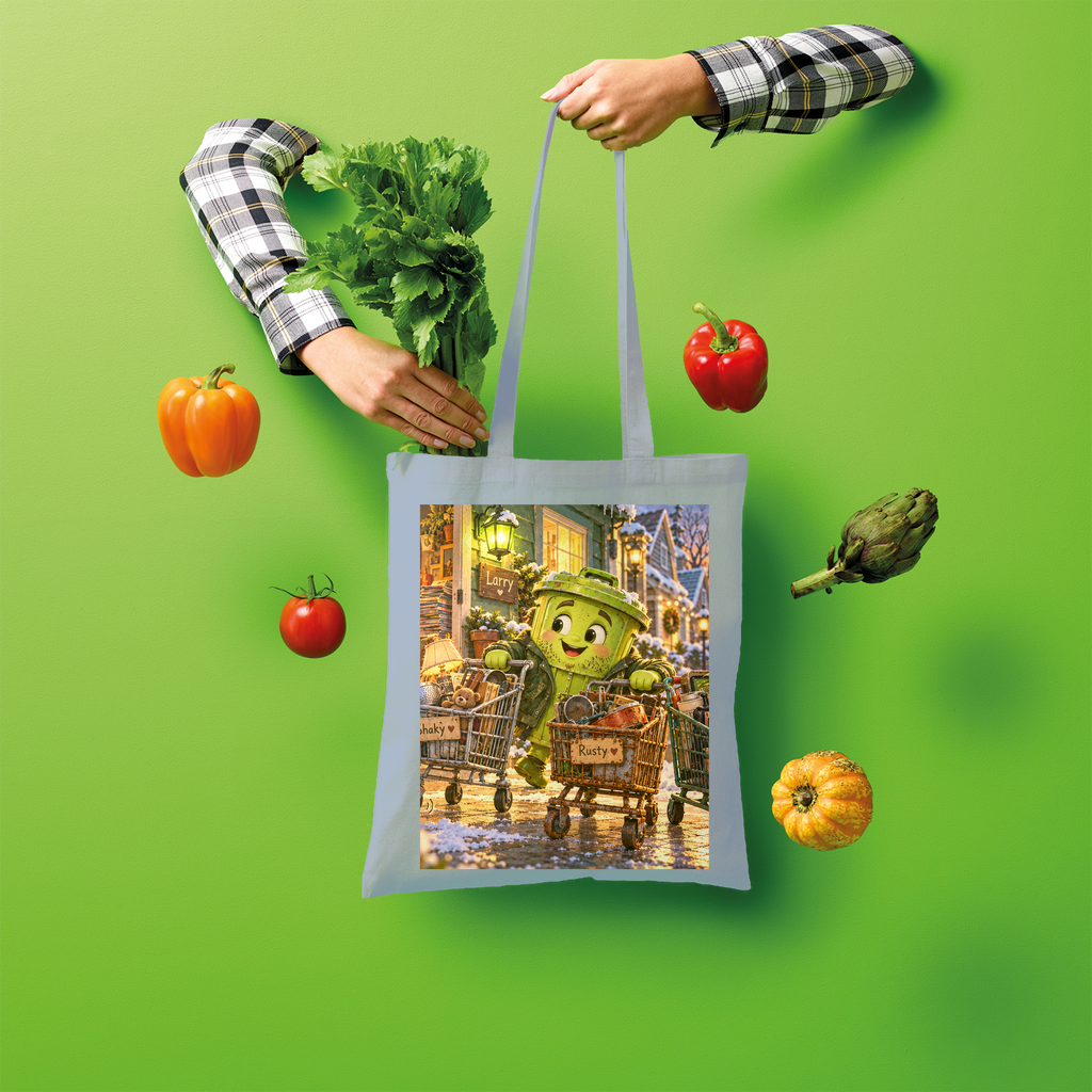 Trash Can Row Shopper Tote Bag