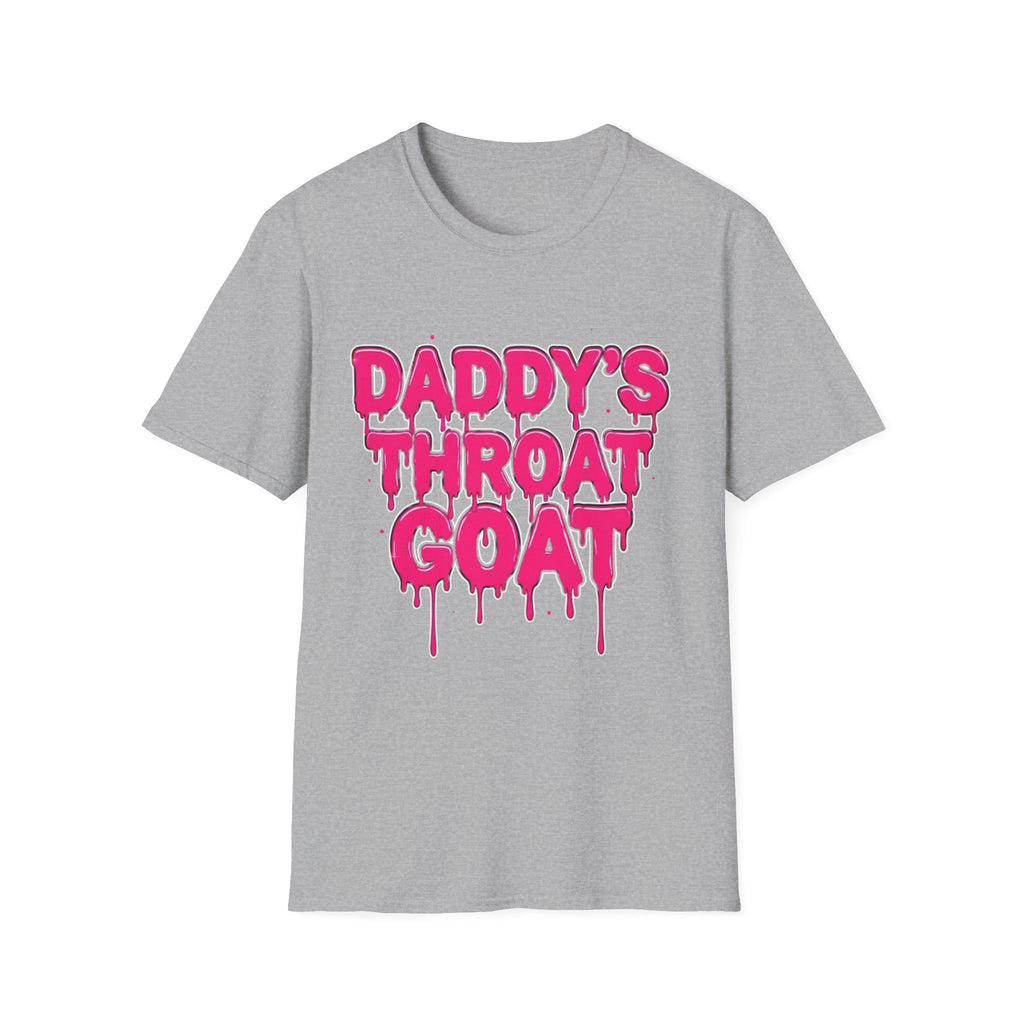 Graphic Tee — "Daddy's Throat" Drip Lettering Shirt